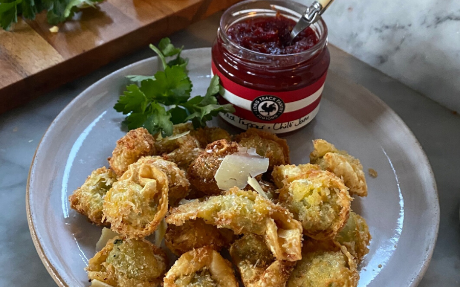 Crispy Fried Cheese Ravioli