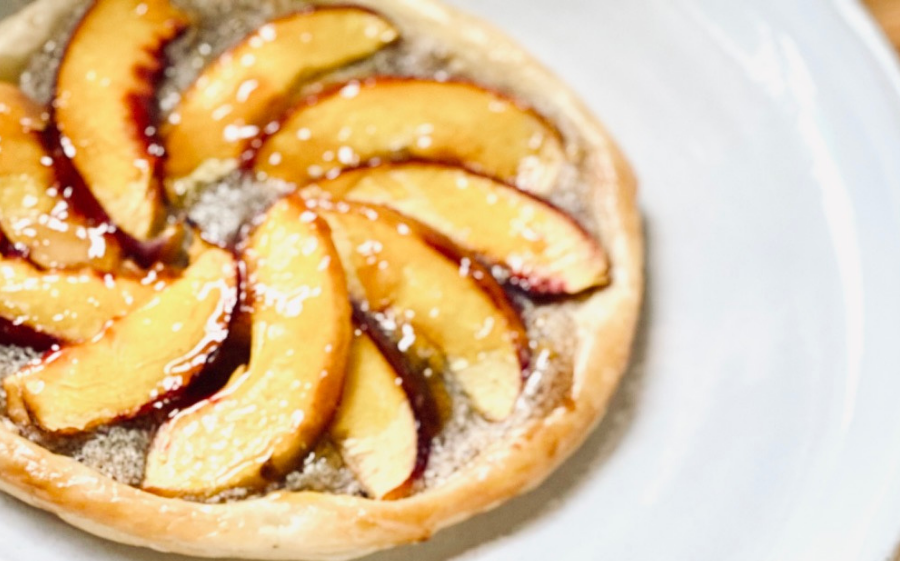 Nectarine & Hazelnut Frangipane Tarts