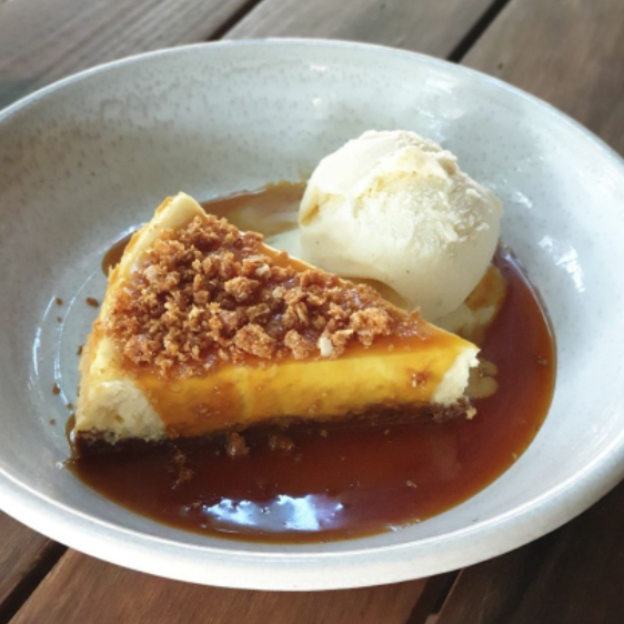 Golden Syrup Cheesecake with Anzac Crust