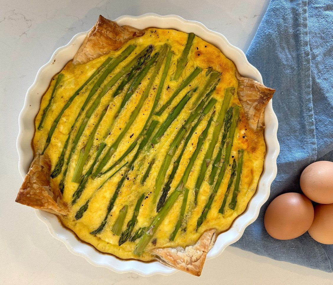 Asparagus, Feta & Red Onion Relish Tart