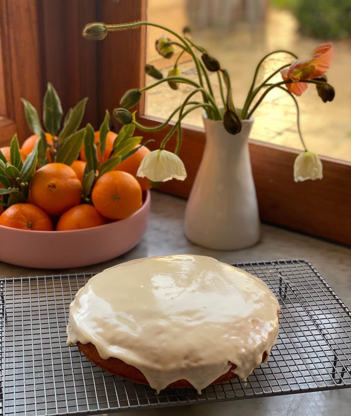 Sweet Orange Cake with Orange Glaze