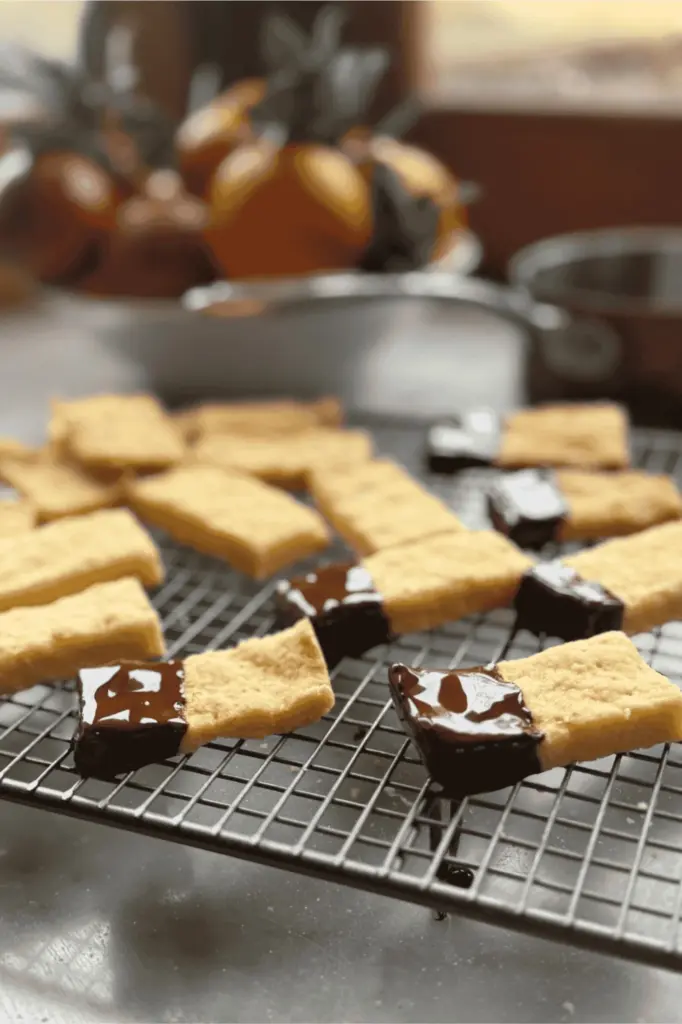 Chocolate Dipped Orange Shortbread