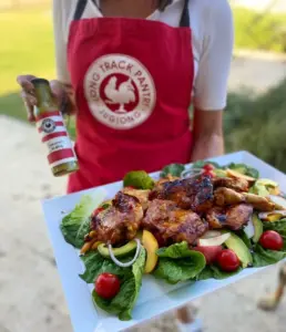 Marinated Chicken, Avocado & Peach Salad