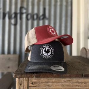 Long Track Pantry Cap Red Denim